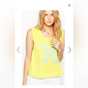 VINTAGE Wildfox Seahorse Tank Top Small
